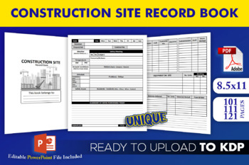 Preview of Construction Site Record Book - KDP Interior Template Ready to Upload