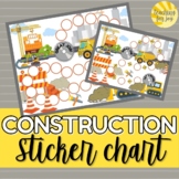 Construction Site Sticker Behavior Reward Chart