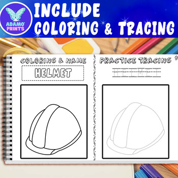 Construction Story Coloring Tracing Activities Packet Mini Book by ...