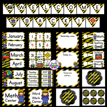 Construction Theme Classroom Decor EDITABLE (Construction ...