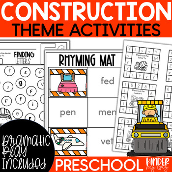 Preview of Construction Theme Center Activities | Construction Dramatic Play Center