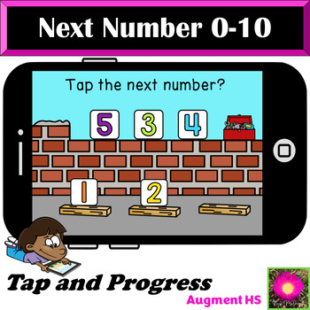 Preview of Construction Theme Number Sequencing 0-10 Tap and Progress on Boom Cards™