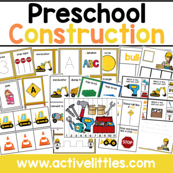 Preview of Construction Theme Preschool Activities Printable