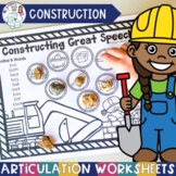 Construction Theme Worksheets for Articulation