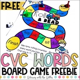 Construction Themed CVC Word Board Game Freebie
