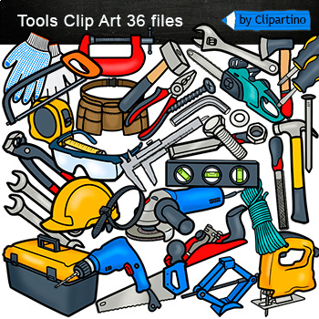 Construction Tools Clip Art/ Builder tools Clipart by Clipartino