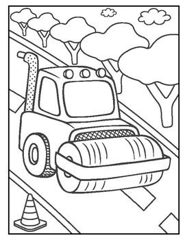 cartoon construction coloring pages