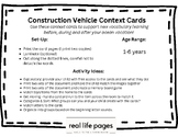 Construction Vehicle 3 Part Montessori Cards