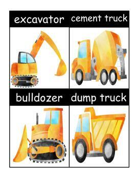 Construction Vehicle - Loose Parts Play Cards by Early Years Inquirer