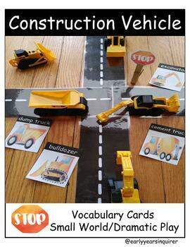 Preview of Construction Vehicle - Loose Parts Play Cards