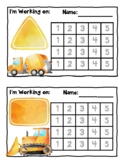 Construction Vehicle Themed Sticker Charts