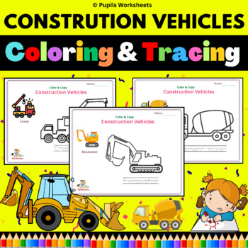 FREE Construction Vehicles – DOT MARKERS Graphic by MiaPrintus