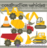 Construction Vehicles Digital Clip Art - Bulldozer, Dump T