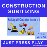 Construction Vehicles Subitizing to 5 Math for PK