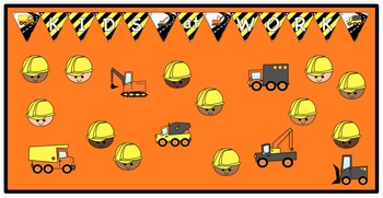 Construction Welcome Banner With Editable Worker Trucks And Name s