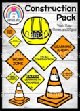 Construction Worker Hat - Construction Zone Signs - Cones 