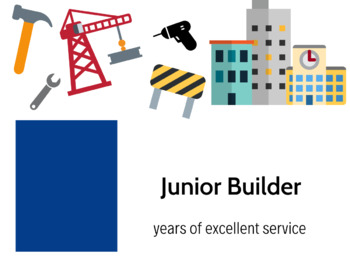 Preview of Construction Worker Jr Builder Badge