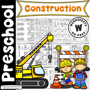 Preview of Construction Worksheets Preschool