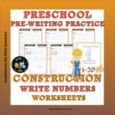 Construction Write Numbers Worksheets 1-20