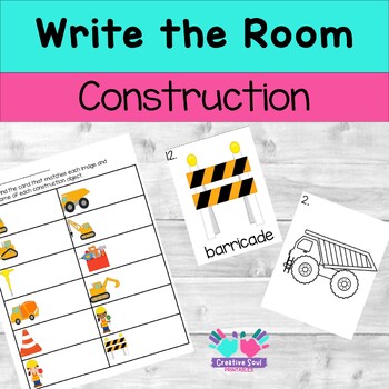 Preview of Construction Write the Room, Kindergarten Center Activity