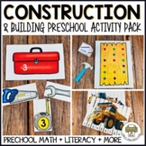 Construction  Preschool Activity Pack- Math and Literacy C