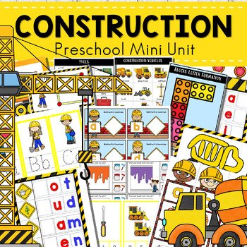 Preview of Construction and Tools Preschool Mini Unit