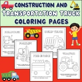 Construction and Transportation Truck Coloring Pages