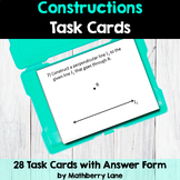 Constructions Geometry Task Cards for Practice Review Stat