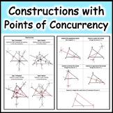 Constructions of Points of Concurrency in Geometry Common Core