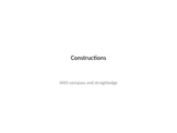 Constructions with Compass and Straightedge
