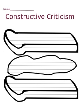 Preview of Constructive Criticism Graphic Organizer
