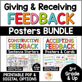 Preview of Constructive Feedback: Giving & Accepting Constructive Feedback Posters Peers