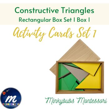 Preview of Constructive Triangles Colored Command Cards Montessori Set 1 Box 1