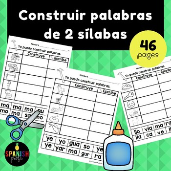 Preview of Construir palabras con 2 sílabas (Word Work Spanish two syllable words)