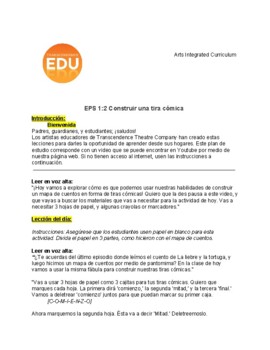 Preview of "Construir una Tira Cómica" Grades 1-3 | Spanish Read Aloud Lesson Plan