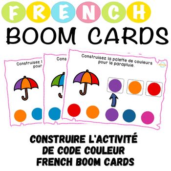 Preview of Construire l'activité de code couleur French Boom Cards