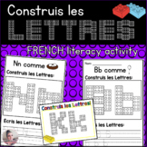 Construis les Lettres FRENCH Literacy Centers for Kindergarten