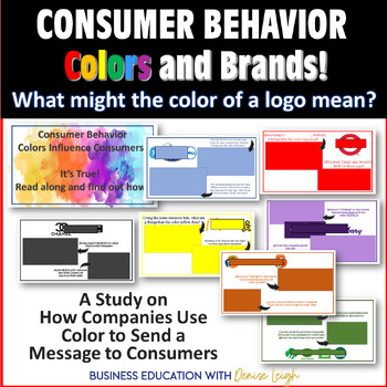 Preview of Consumer Behavior Digital Activity Colors & Logo Lesson| Marketing Class Lesson