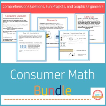 Preview of Consumer Math Bundle (Fractions, Gross Pay, Net Pay, Decimals, Percentages, Tax)