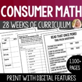 Consumer Math Curriculum Bundle + 4 Projects - Special Edu