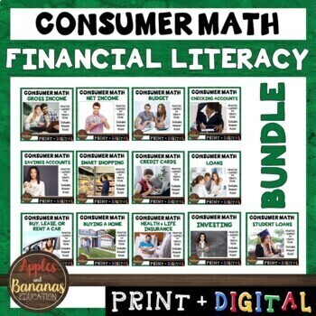 Preview of Consumer Math - Financial Literacy - Personal Finance Curriculum BUNDLE