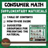 Consumer Math (Financial Literacy) Supplementary Materials