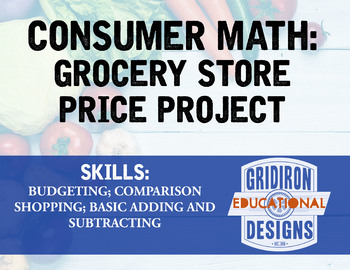 Preview of Consumer Math: Grocery Store Price Project