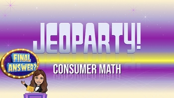 Preview of Consumer Math Jeopardy