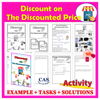 Preview of Consumer Math | Shopping | Discount on Discounted Price | Calculating Percent