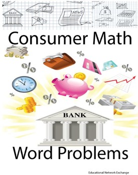 Preview of Consumer Math Word Problems: Interest, Wages, Shopping, and Money in Words