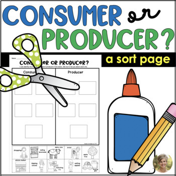Consumer OR Producer Sort Sheet Economics First Grade ...