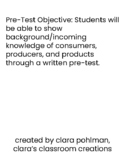 Consumer/Producer Economics Pre-Test, Kindergarten