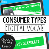Consumer Types Science Vocabulary Digital Resource | Food 