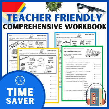 Consumer Word Problems Menu Department Store Math By Remedia Tpt